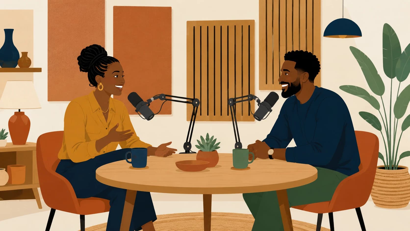 The podcast studio at The Shed